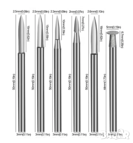 К-кт 6бр фрези за дърворезба, снимка 5 - Други инструменти - 52206105