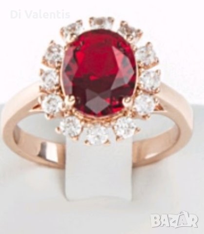 24К Лимитирана Серия Зелен,Син,Червен Циркон Дамски Пръстени 24К Златно Покритие, снимка 5 - Гривни - 42092248