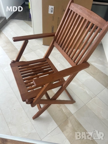 Градинска маса с два стола, снимка 3 - Градински мебели, декорация  - 52664620