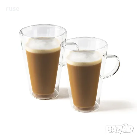 НОВИ! Комплект термочаши за кафе Latte & Macchiato Luigi Ferrero - с двойни стени чаши за капучино, снимка 6 - Чаши - 56117704