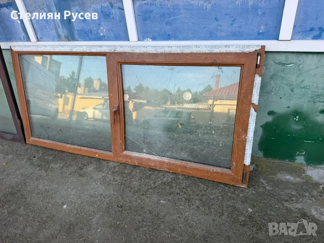 140966 PVC ПВЦ дограма прозорец 88/ 206 см  115 евро                   смр -цвят златен дъб - 1  НЕ , снимка 2 - Дограми - 56067596