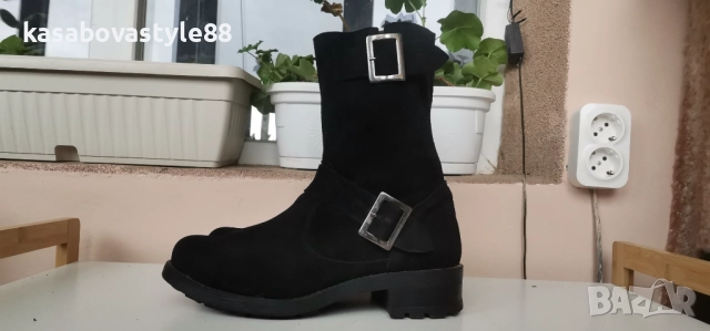 Ботуши от естествен велур 40 н. , снимка 2 - Дамски ботуши - 51982226