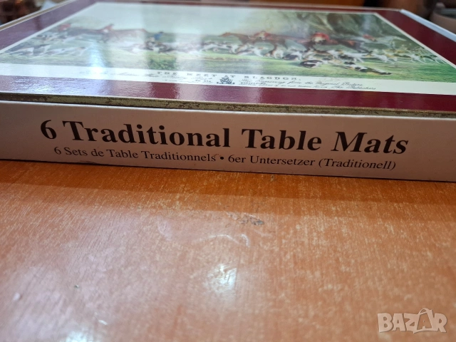  Винтидж корк подложки с ловни картини, снимка 7 - Антикварни и старинни предмети - 53202100