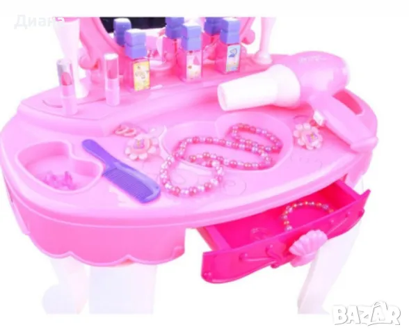 Тоалетка със столче за деца с 15 аксесоара, снимка 2 - Други - 47984088