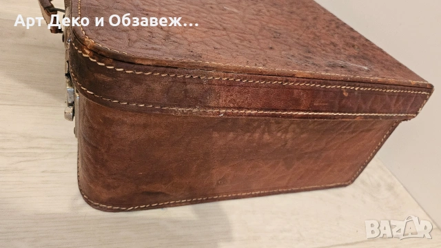 Старо кожено куфарче, снимка 2 - Антикварни и старинни предмети - 53227119