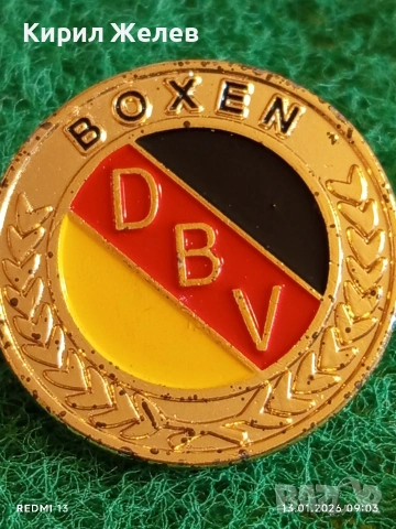 Рядка емайлирана значка ГЕРМАНСКА БОКСОВА ФЕДЕРАЦИЯ за КОЛЕКЦИЯ 52818, снимка 2 - Колекции - 53081292