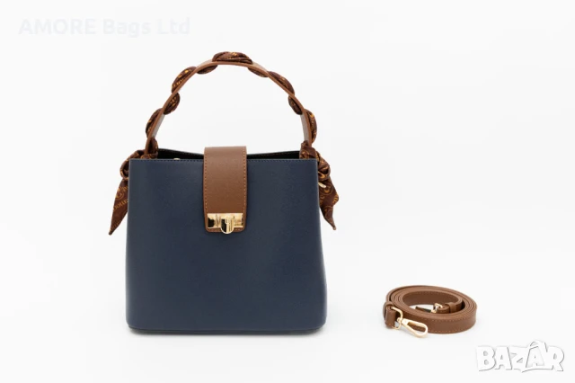 Класическа дамска чанта AMORE Isabella - Blue, снимка 5 - Чанти - 50659849