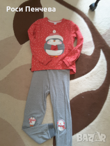 Зимна пижама за момиче -пингвин до 134 см/Вайкики, снимка 5 - Детски пижами - 36452909