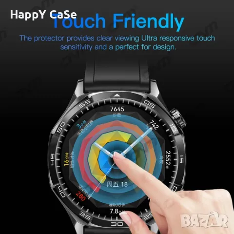 Huawei Watch 5 GT5 GT5 Pro GT4 41 42 46 mm. / 5D Протектор за цял екран, снимка 6 - Смарт гривни - 42316717