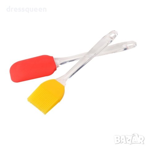 1740 Комплект от силиконова шпатула за готвене и четка за намзаване, снимка 2 - Форми - 44238221
