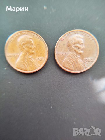 ДВЕ Линкълн монети на границата на две технологии на USA, снимка 1