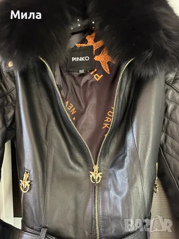Pinko  яке, естествена кожа, снимка 7 - Якета - 49369818