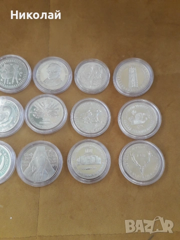 пълният лот от 15 броя никелови петолевки от периода 1980-1989г., без Людмила, снимка 3 - Нумизматика и бонистика - 53403309