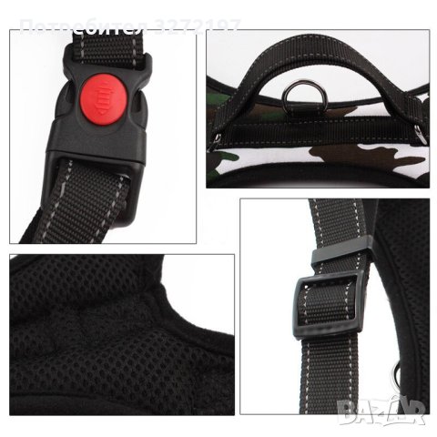 Регулируем,светлоотразителен нагръдник за куче - Високо качество, снимка 3 - За кучета - 41015399