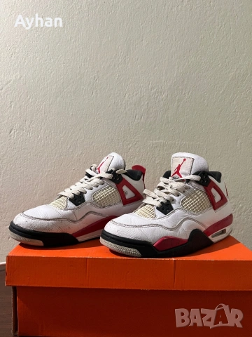 AIR JORDAN 4 RETRO GS RED CEMENT, снимка 2 - Детски маратонки - 49995445