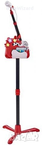 Детски микрофон със стойка Simba 106834432 Plug & Play НОВА, снимка 1 - Музикални играчки - 34617187