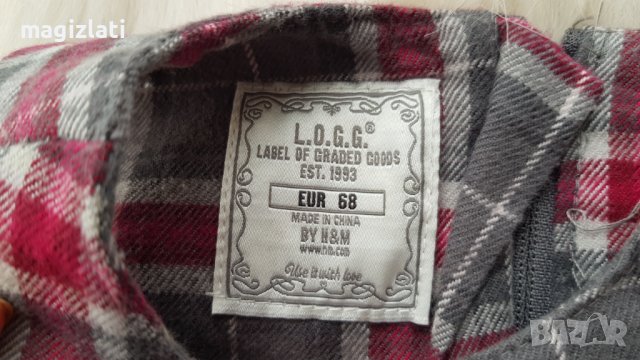 Карирана рокля H&M за бебе 6 месеца, снимка 2 - Бебешки рокли - 38915742