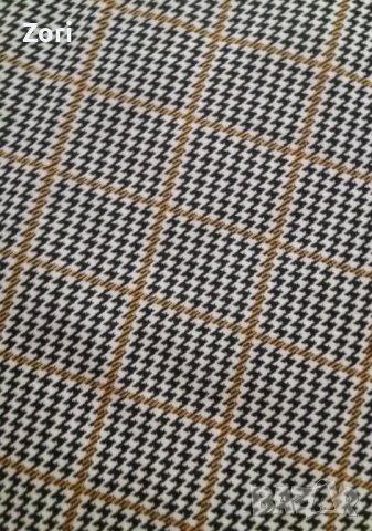 Рокля по тялото в каре от жълто-черен пепит, снимка 2 - Рокли - 44446072