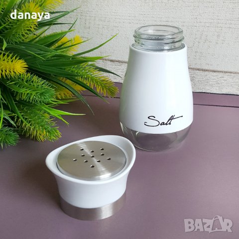 2457 Бурканче за подправки солничка Salt, снимка 3 - Аксесоари за кухня - 34392273