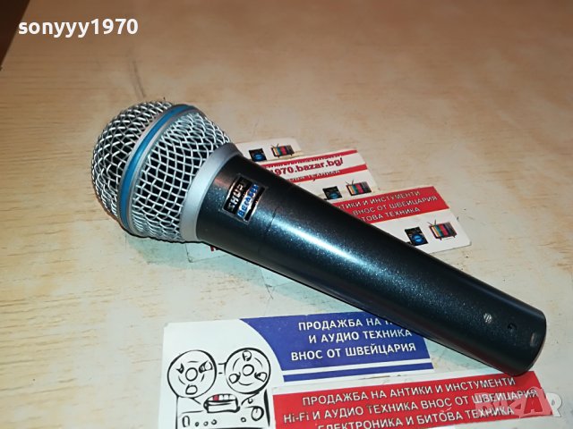 SHURE BETA58A BLUE-ПРОФИ МИКРОФОН БЕЗ БУТОН 3004231849, снимка 5 - Микрофони - 40538574