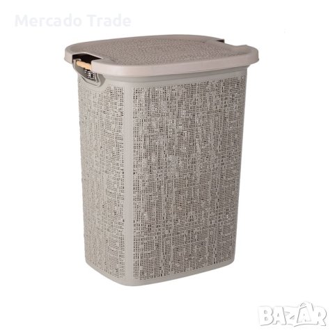 Декоративен кош Mercado Trade, За пране, Пластмаса, Капучино, снимка 2 - Органайзери - 41872650