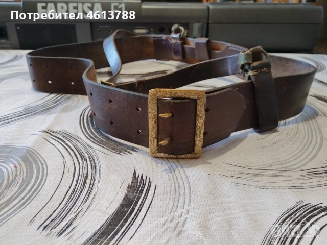 Военен кожен колан, снимка 3 - Колани - 53838503