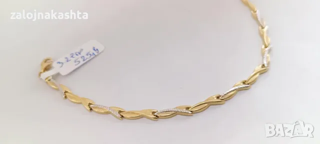 Нова Златна гривна-3,27гр/14кр, снимка 4 - Гривни - 50192604