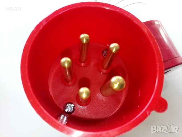 Комплект трифазни евро щепсел и подвижен контакт 16А,3Р+N+R нови., снимка 5 - Други машини и части - 44373375