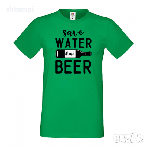 Мъжка тениска Save Water Drink Beer 1,Бира,Бирфест,Beerfest,Подарък,Изненада,Рожден Ден, снимка 6 - Тениски - 36387393