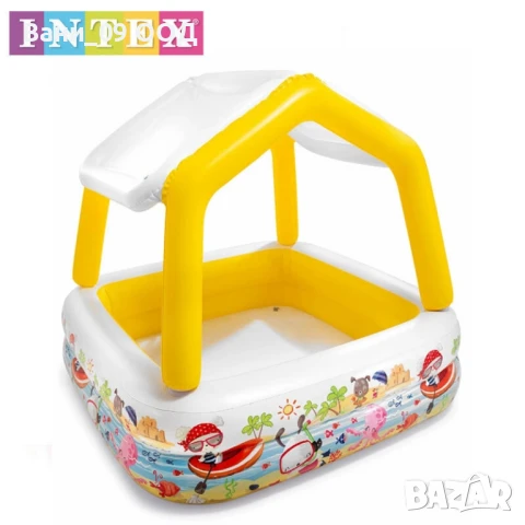Детски надуваем басейн със сенник , снимка 3 - Басейни и аксесоари - 50818616