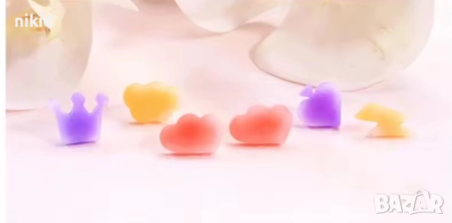 кръг квадрат звезда триъгълник силиконов молд форми форма ситни фигурки смола бижута бижу обеци, снимка 3 - Форми - 52119360