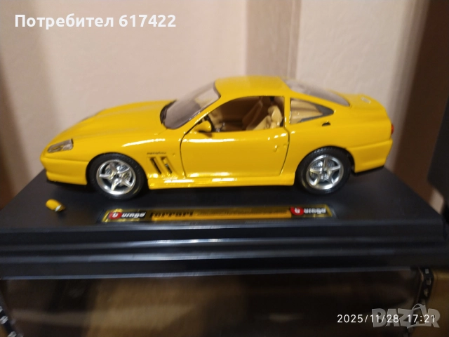 1:24 Метален модел на Ferrari 550 Maranello -Burago, снимка 8 - Колекции - 52576878