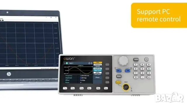 Owon DGE1060, 3,6-инчов LCD. Генератор на произволна форма на вълна  60 mhz., снимка 3 - Друга електроника - 49738297