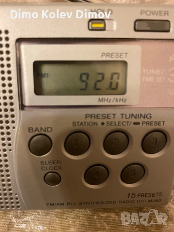 SONY ICF M260 Радио, Транзистор. Като чисто ново!, снимка 4 - Радиокасетофони, транзистори - 51387215