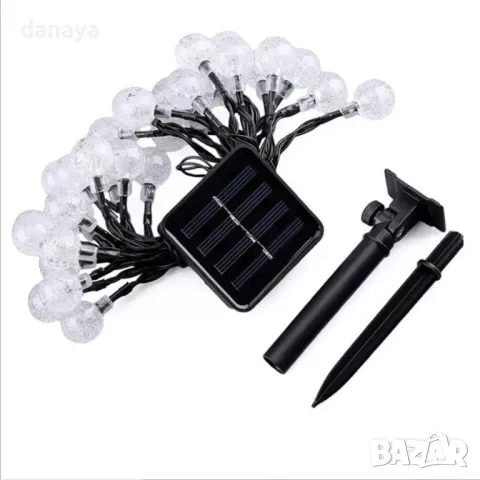 5429 Многоцветни соларни лампички Топчета соларен гирлянд, 3 метра, снимка 9 - Градински мебели, декорация  - 47806199