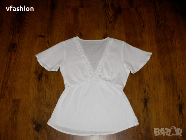 Бяла кенарена блуза, снимка 4 - Ризи - 36208218
