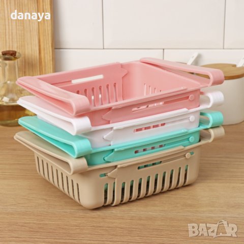 4060 Разтегателна етажерка за хладилник органайзер, снимка 4 - Органайзери - 42297410