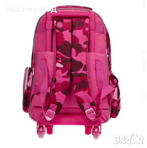 Ученическа раница с колелца, GIM, Hello Kitty, 34х15х50см, Розова, снимка 2 - Раници - 42084686