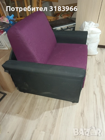 Разтегателен фотьойл легло в лилав цвят чисто нов, снимка 3 - Спални и легла - 52696118