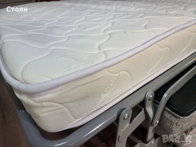 Сив диван от плат тройка с функция сън "Optimus", снимка 10 - Дивани и мека мебел - 53698952