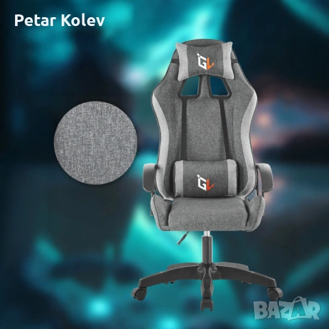 Ергономичен геймърски офис стол с лумбална и шийна опора – комфорт за игра и работа без умора, снимка 7 - Столове - 53457376