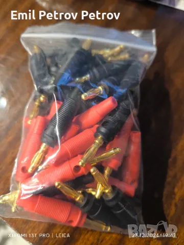 Аудио конектори (банан щекер) за тонколони, усилватели и ресивъри, снимка 3 - Други - 48445304