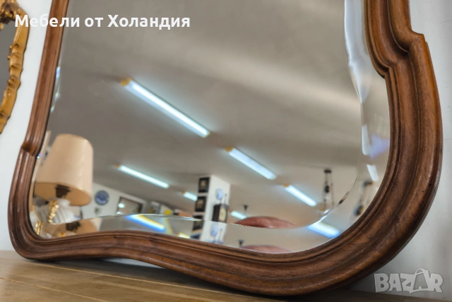 Голямо кристално огледало с дърворезба, снимка 8 - Огледала - 53099838