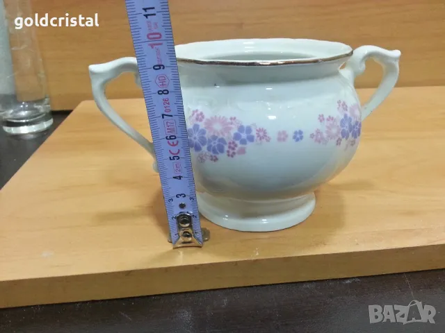 стар български порцелан захарница , снимка 4 - Антикварни и старинни предмети - 49426681