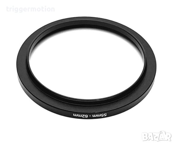 55mm - 62mm Преходник за филтър на резба Step-Up Lens Filter Adapter Ring, Произведен в Япония, снимка 2 - Обективи и филтри - 41599951