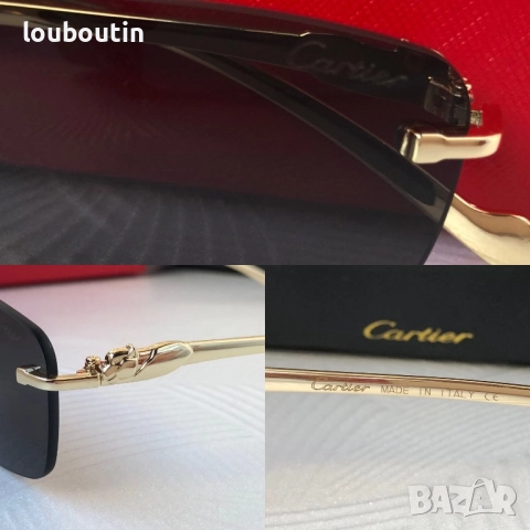 Cartier мъжки дамски  слънчеви очила с пантера унисекс, снимка 3 - Слънчеви и диоптрични очила - 52915454