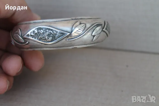 Дамска сребърна гривна, снимка 5 - Гривни - 50099486