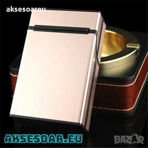 Качествена унисекс Джобна кутия за цигари калъф от алуминиева сплав табакера за пушачи за Подарък, снимка 17 - Табакери - 50233244