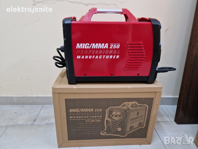 ПРОМОЦИЯ! Електрожен + Телоподаващо MIG-MMA -250 Ампера МАX PROFESSIONAL- Телоподаващ Апарат, снимка 7 - Други машини и части - 40339103