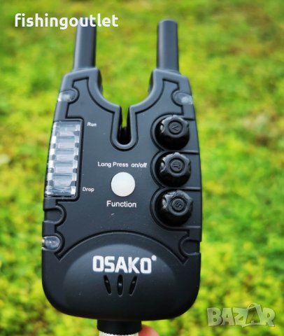 Сигнализатори със станция 4+1 Osako Pro Q5, обхват до 300мт, снимка 2 - Такъми - 40792554